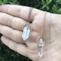 Tara necklace - Tibetan Quartz larger crystal necklace necklace Amanda K Lockrow