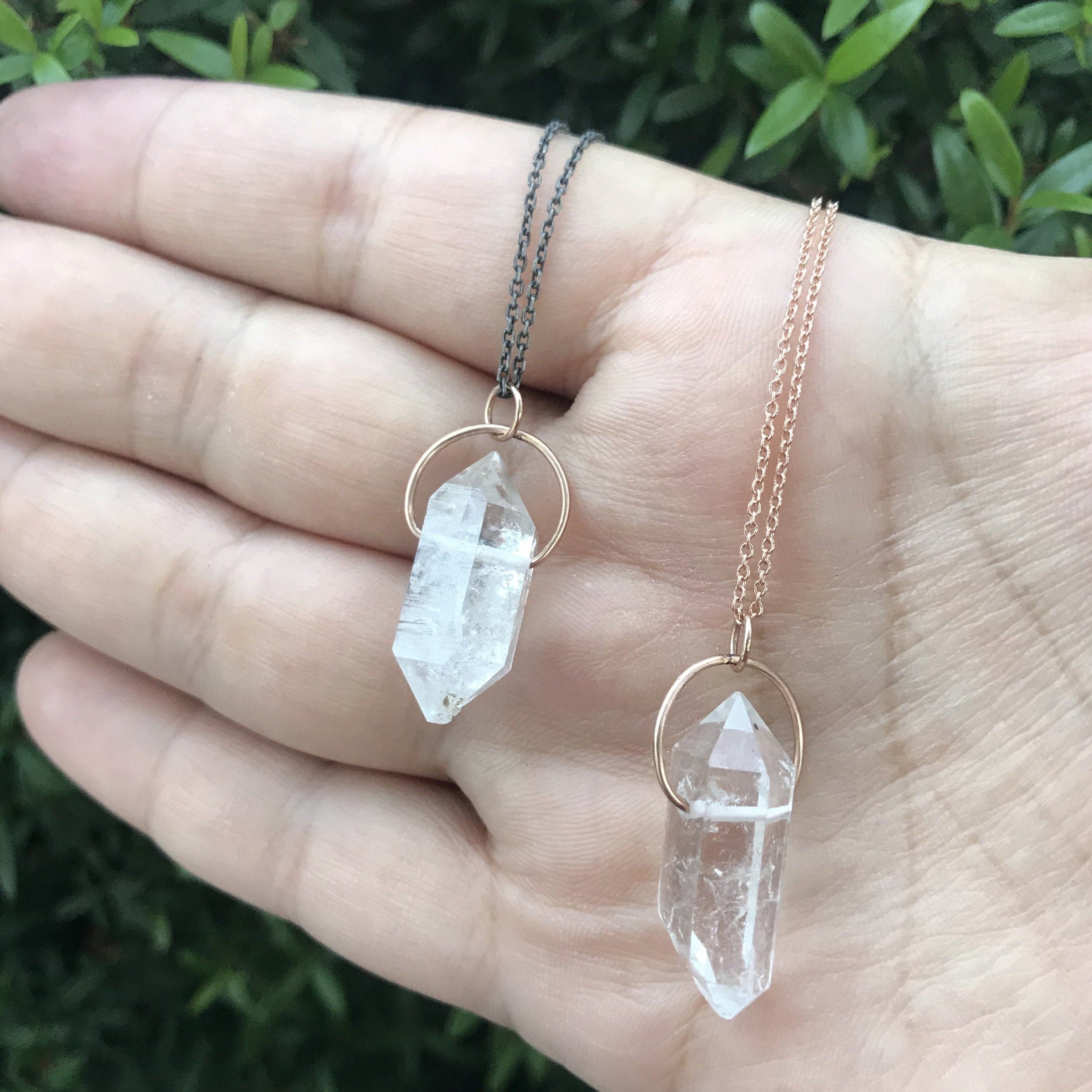 Tara necklace - Tibetan Quartz larger crystal necklace necklace Amanda K Lockrow