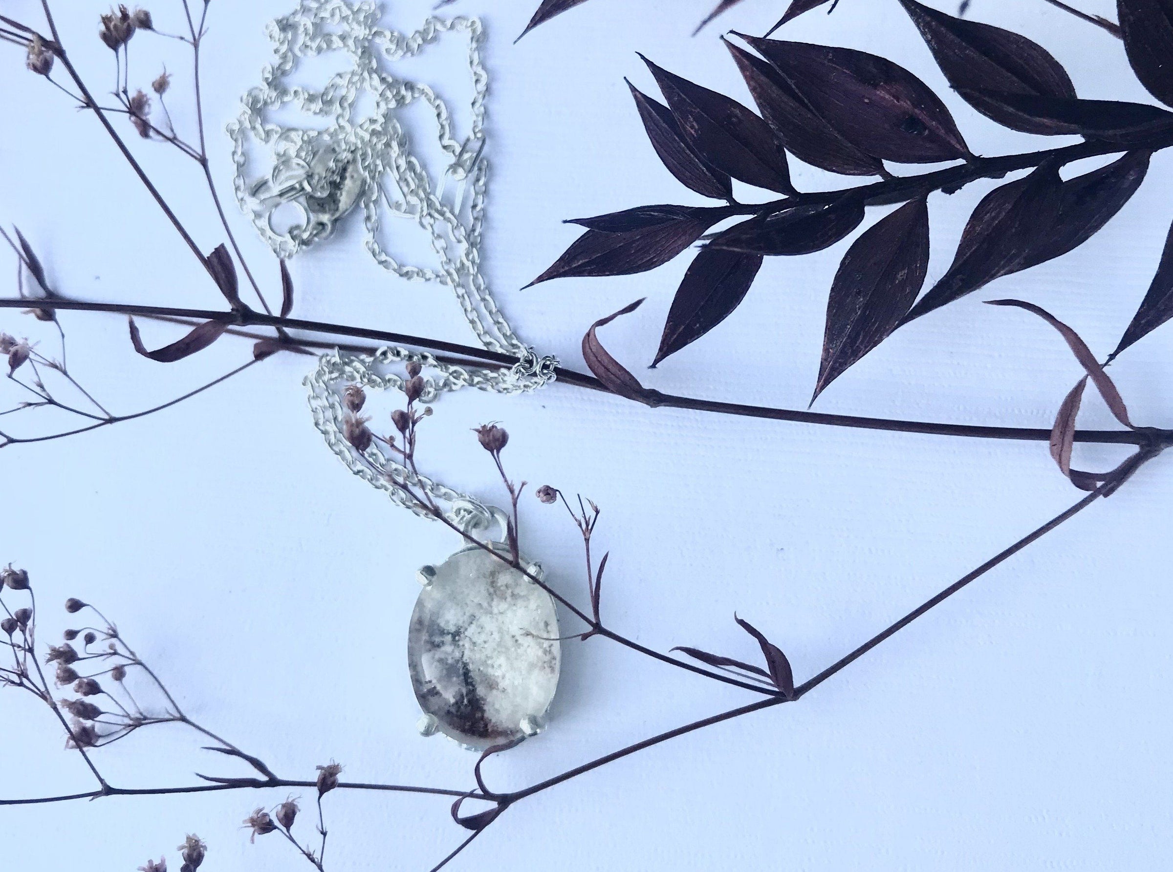 Aislinn garden quartz sterling silver necklace - Aislinn collection necklace Amanda K Lockrow