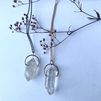 Tara necklace - Tibetan Quartz larger crystal necklace necklace Amanda K Lockrow