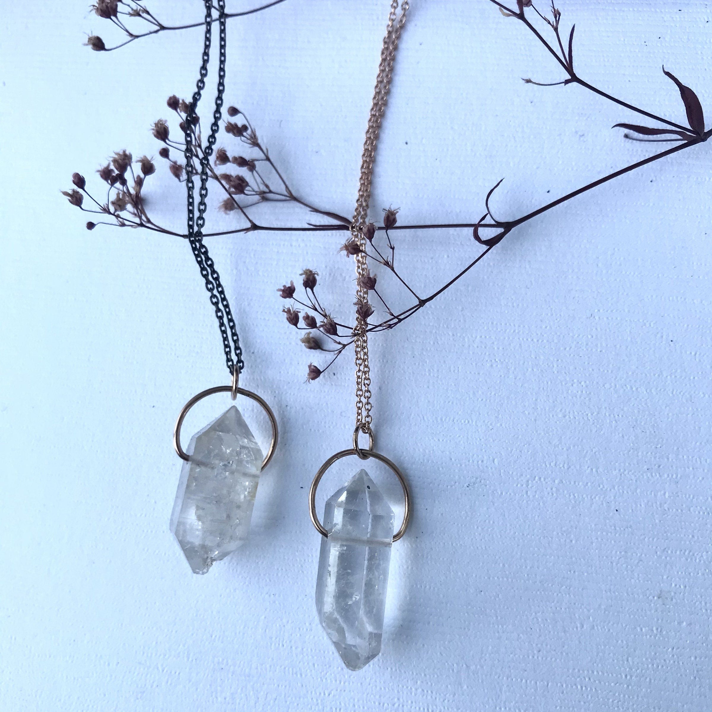 Tara necklace - Tibetan Quartz larger crystal necklace necklace Amanda K Lockrow
