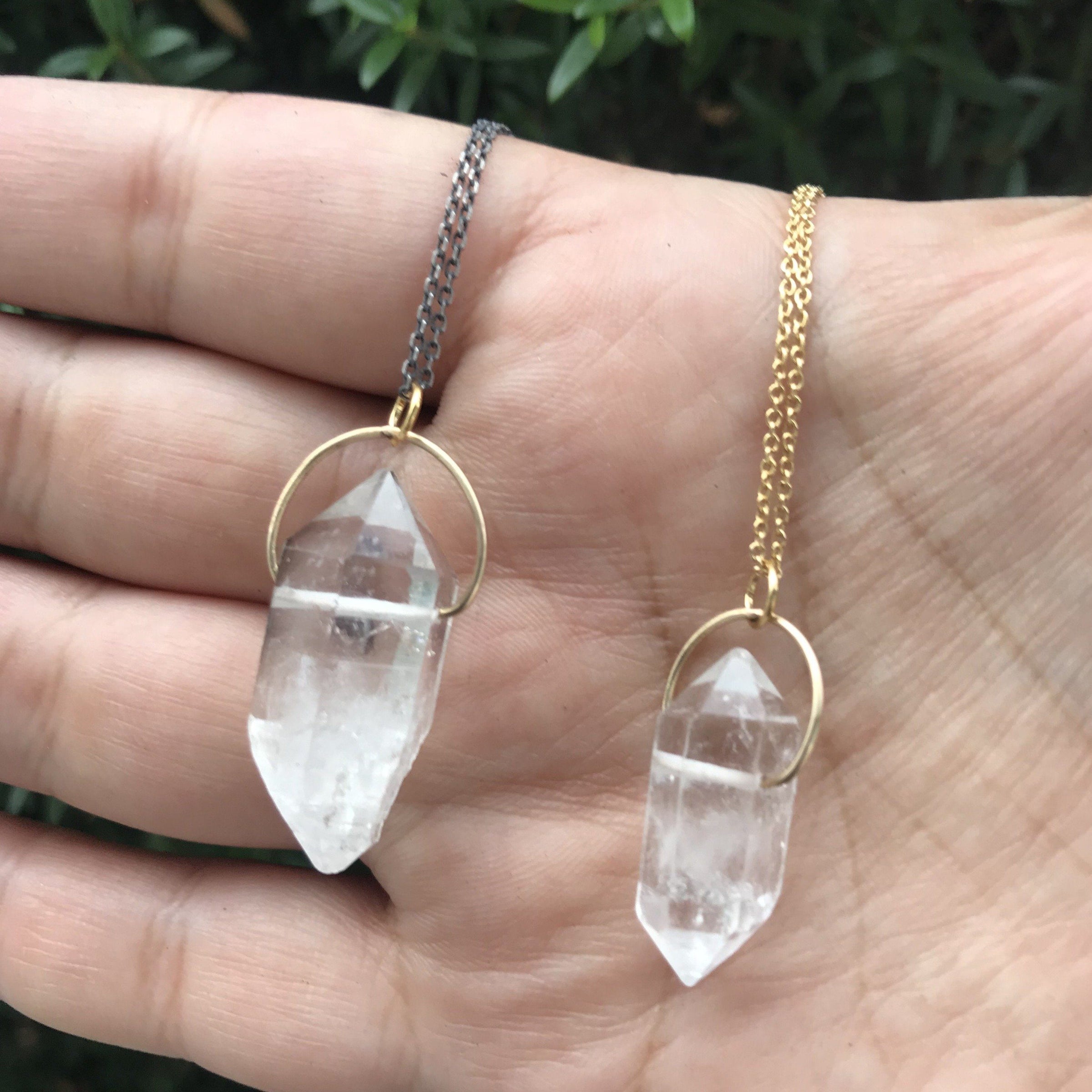 Tara necklace - Tibetan Quartz larger crystal necklace necklace Amanda K Lockrow