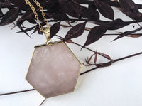 Thea - Rose Quartz and Labradorite 30 inch necklace necklace Amanda K Lockrow
