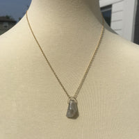 Tara necklace - chlorite phantom quartz with iron ore crystal necklace necklace Amanda K Lockrow