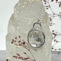 Kaimana Enhydro Quartz with Rainbow Necklace - sterling silver | Aislinn Collection necklace Amanda K Lockrow