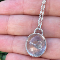 Kaimana Enhydro Quartz with Rainbow Necklace - sterling silver | Aislinn Collection necklace Amanda K Lockrow