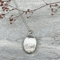 Kallan Enhydro Quartz with 2 Bubbles Necklace - sterling silver | Aislinn Collection necklace Amanda K Lockrow
