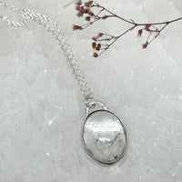 Kallan Enhydro Quartz with 2 Bubbles Necklace - sterling silver | Aislinn Collection necklace Amanda K Lockrow