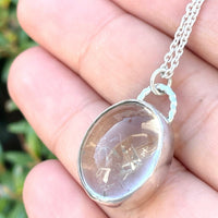 Kallan Enhydro Quartz with 2 Bubbles Necklace - sterling silver | Aislinn Collection necklace Amanda K Lockrow
