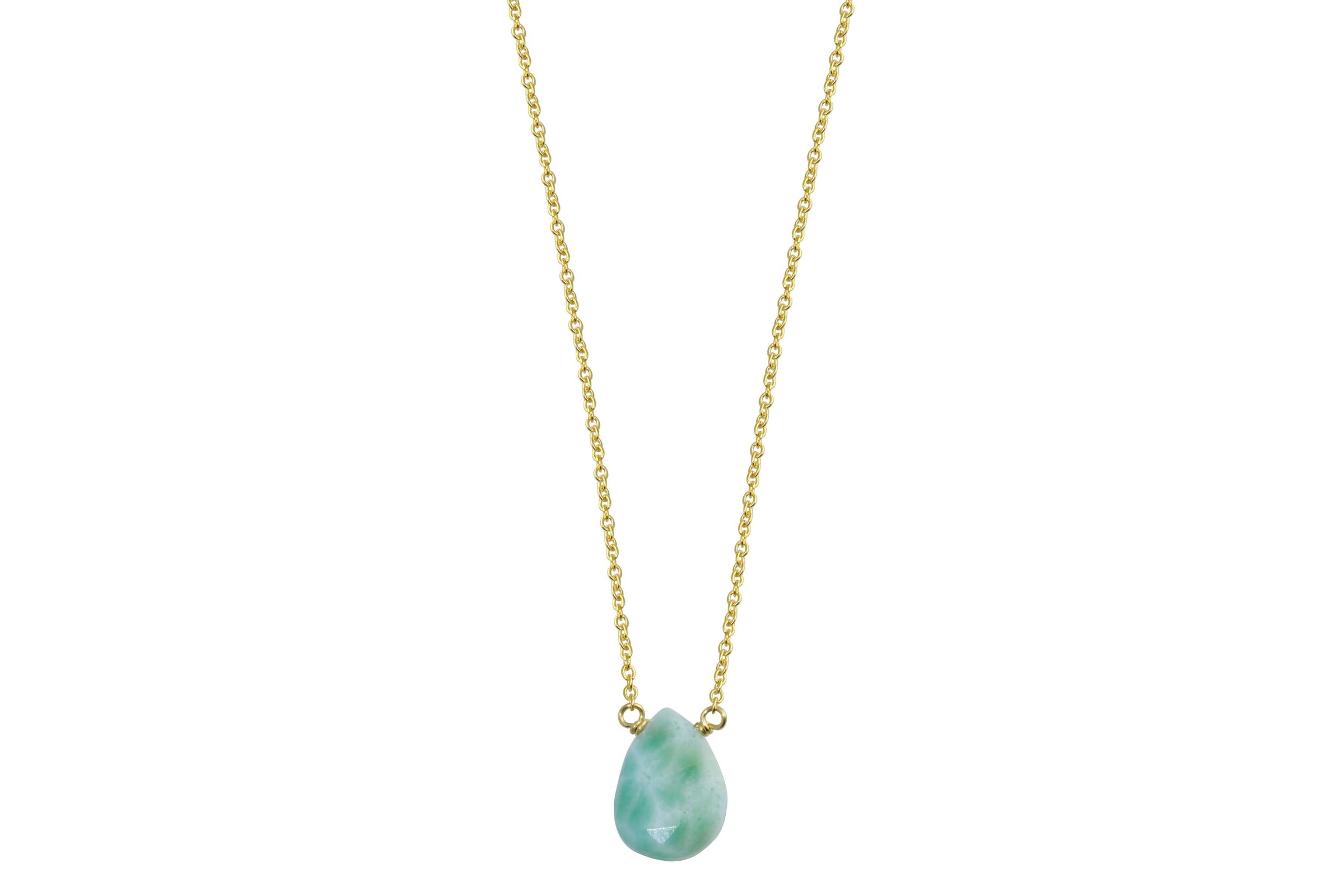 Larimar little rock necklace - sterling silver or gold filled necklace Amanda K Lockrow