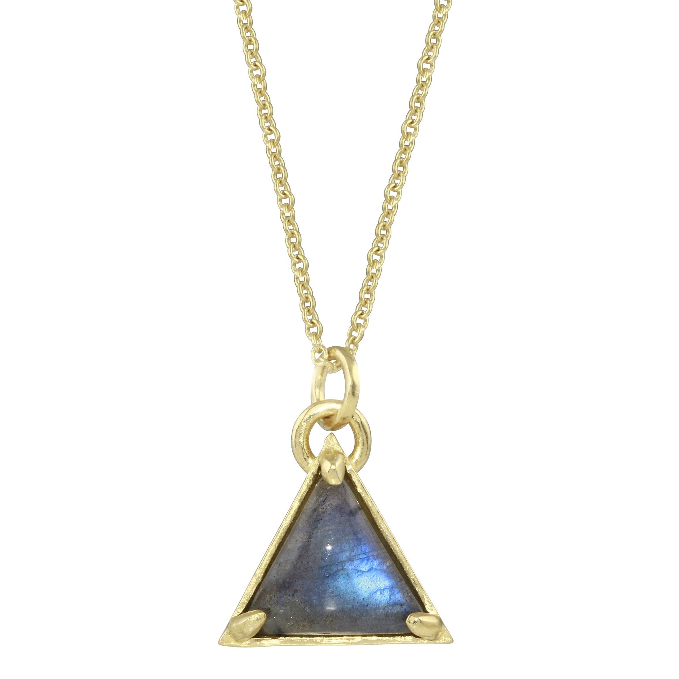 Labradorite Triangle Necklace - sterling silver or vermeil | Stone Love Collection necklace Amanda K Lockrow