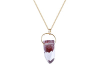 Tara necklace - Hematite Phantom Quartz crystal necklace necklace Amanda K Lockrow
