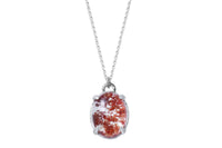 Aislinn garden quartz sterling silver necklace - Aislinn collection necklace Amanda K Lockrow orange garden quartz stone