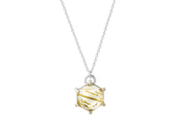 Aislinn sterling silver golden rutilated quartz necklace necklace Amanda K Lockrow