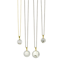 Pyrite in quartz sphere necklace - Aislinn Collection necklace Amanda K Lockrow