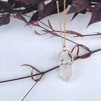 Tara necklace - Tibetan Quartz larger crystal necklace necklace Amanda K Lockrow