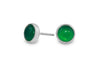 Green onyx sterling silver 6mm studs earrings Amanda K Lockrow 