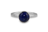Lapis Lazuli 8mm sterling silver stacking ring ring Amanda K Lockrow