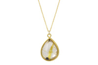 Rutile quartz crystal drop necklace - gold filled - Aislinn collection necklace Amanda K Lockrow