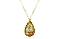 Rutilated quartz crystal drop necklace - gold filled - Aislinn collection necklace Amanda K Lockrow
