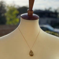 Rutilated quartz crystal drop necklace - gold filled - Aislinn collection necklace Amanda K Lockrow