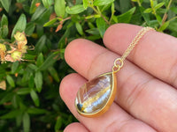 Rutile quartz crystal drop necklace - gold filled - Aislinn collection necklace Amanda K Lockrow