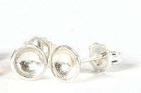 Darling bowl studs- recycled sterling silver earrings Amanda K Lockrow