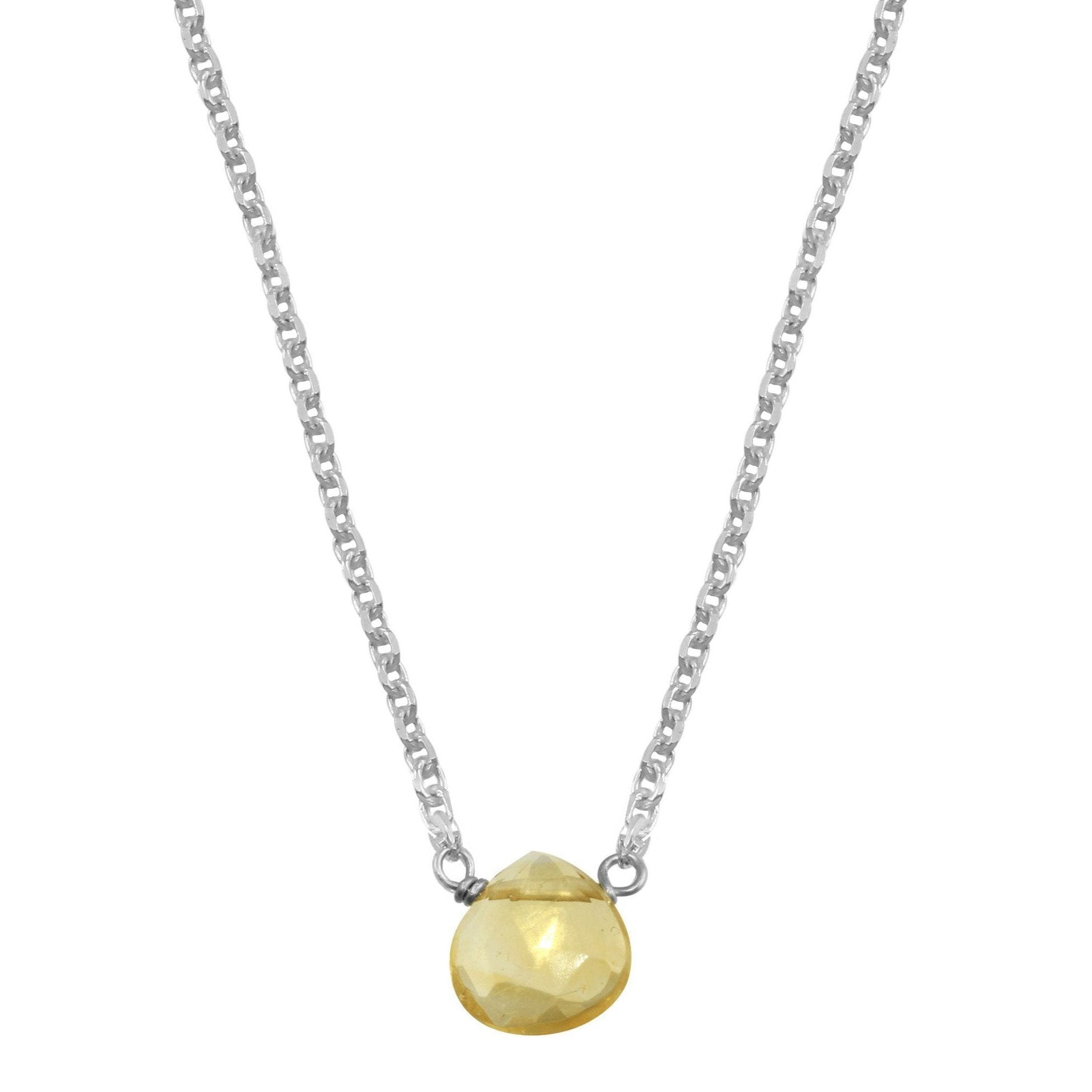 Citrine little rock sterling silver necklace necklace Amanda K Lockrow