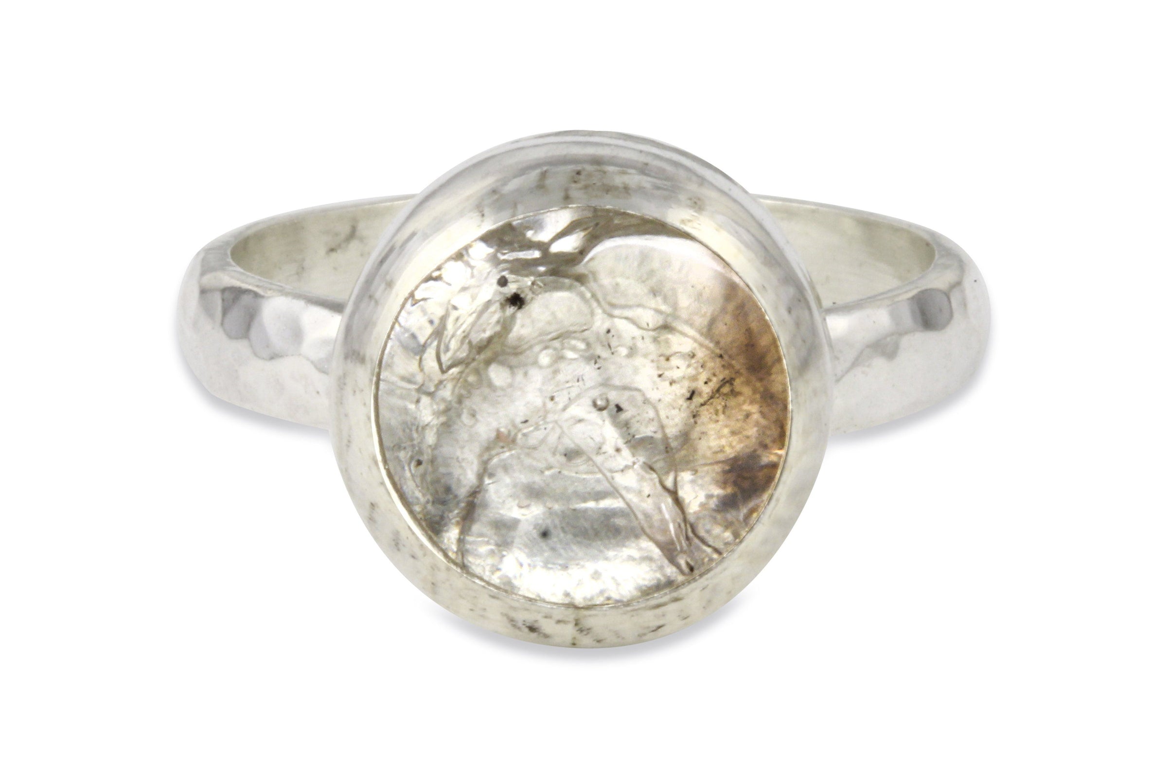 Enhydro quartz sterling silver ring - size 7 ready to ship ring Amanda K Lockrow