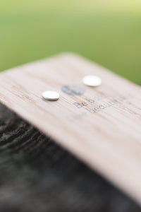 Darling bowl studs- recycled sterling silver earrings Amanda K Lockrow