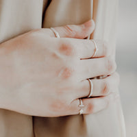 Waves silver band ring Amanda K Lockrow