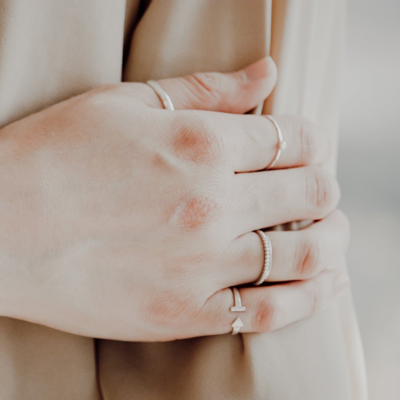 Waves silver band ring Amanda K Lockrow