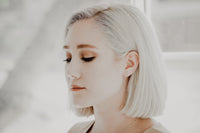 Sterling silver stick studs // bar studs earrings Amanda K Lockrow