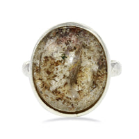 Garden quartz sterling silver ring size 8 - lodalite, shamanic dream quartz - Aislinn collection ring Amanda K Lockrow