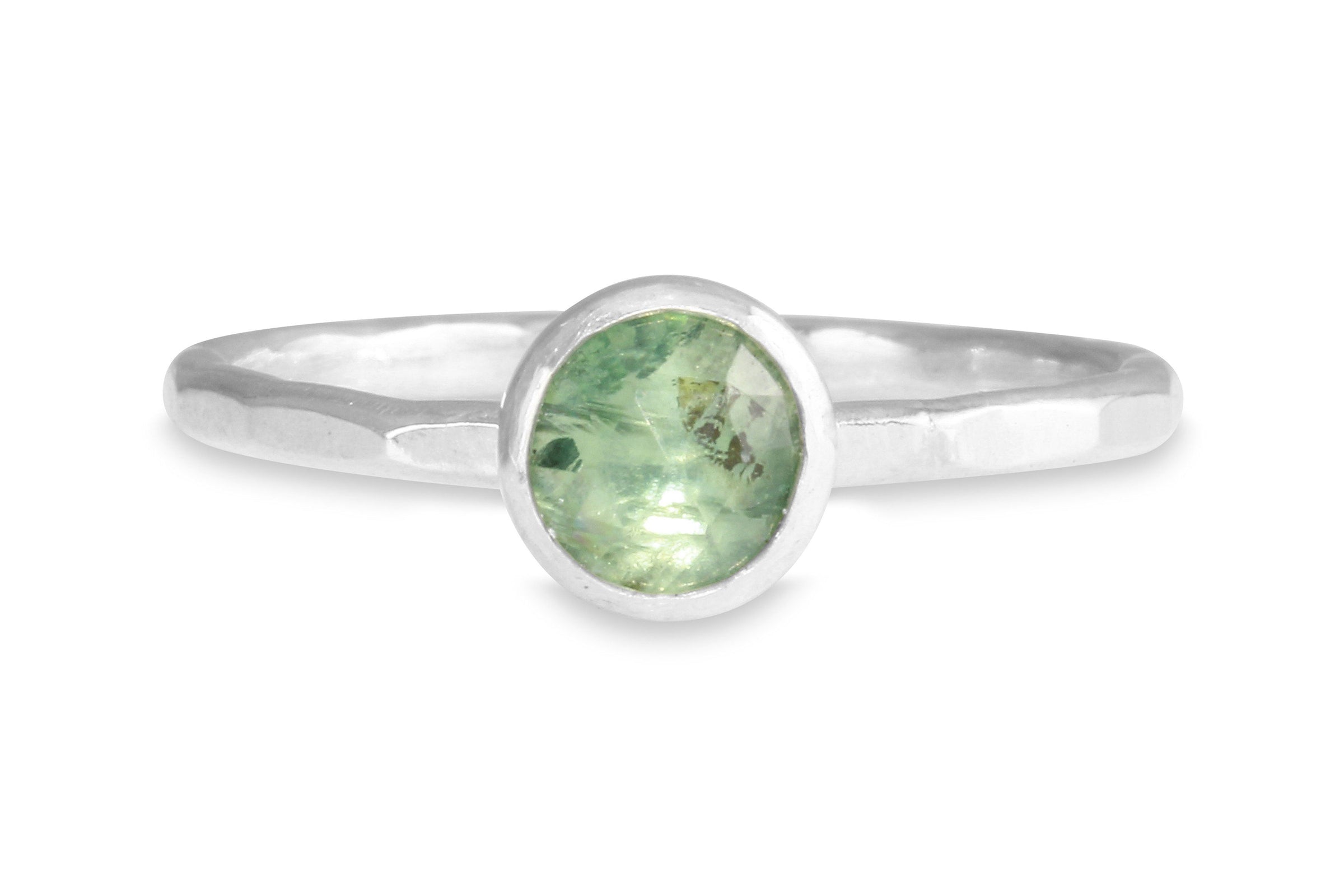 Kyanite 6mm sterling silver stacking ring ring Amanda K Lockrow