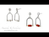 Garnet Arch Dangle Earrings - sterling silver | Sticks & Stones Collection