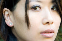 18k yellow gold vermeil darling bowl studs earrings Amanda K Lockrow