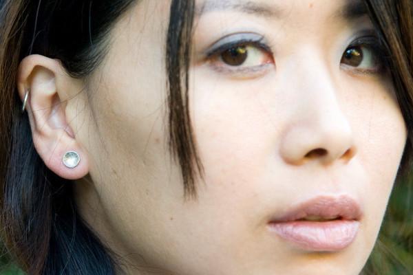 18k yellow gold vermeil darling bowl studs earrings Amanda K Lockrow