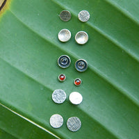 Lapis silver dot stud earrings earrings Amanda K Lockrow