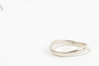 Waves silver band ring Amanda K Lockrow