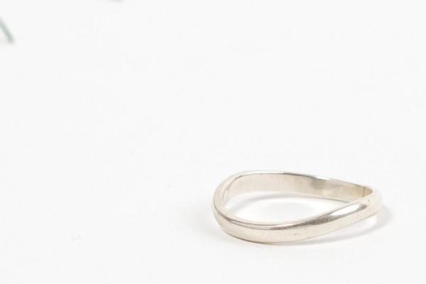 Waves silver band ring Amanda K Lockrow