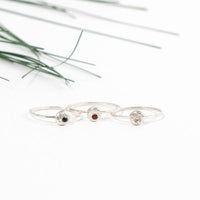 Elemental pebble sterling silver stacking ring ring Amanda K Lockrow