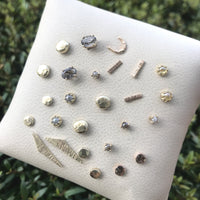 Teeny tiny pebble studs - choose from gold or silver earrings Amanda K Lockrow