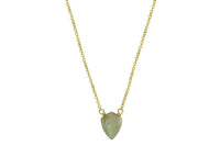 Labradorite little shield 14k yellow gold filled necklace - Little Rock collection necklace Amanda K Lockrow