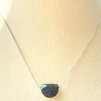 Amethyst half moon sterling silver necklace | Little Rock Collection necklace Amanda K Lockrow