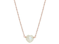 Rainbow moonstone tiny heart gold filled necklace - Tiny hearts collection necklace Amanda K Lockrow 