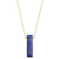 Lapis lazuli bar crystal necklace | little rock collection necklace Amanda K Lockrow