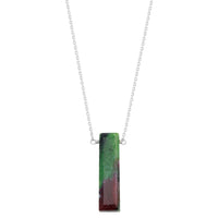 Ruby zoisite bar crystal necklace | Little Rock Collection necklace Amanda K Lockrow