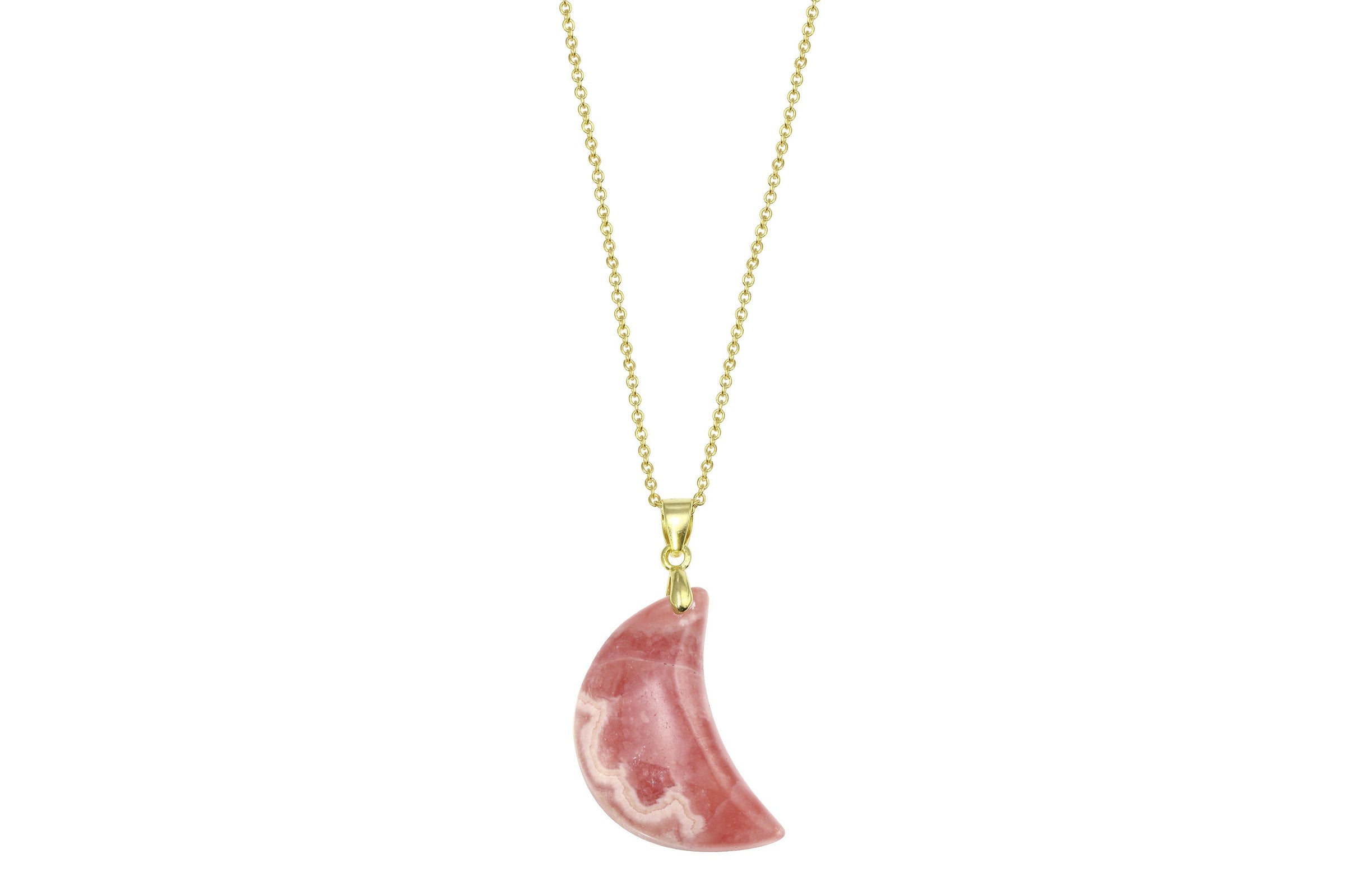 Luna moon necklace - choose from larimar, apatite or rhodochrosite necklace Amanda K Lockrow