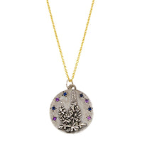 Sterling silver lupine talisman necklace necklace Amanda K Lockrow